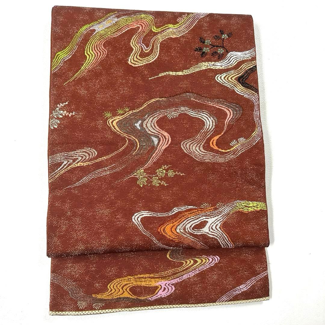 帯6119 ○二代目 龍村平蔵 龍村光翔 国宝琴 高級 正絹 袋帯