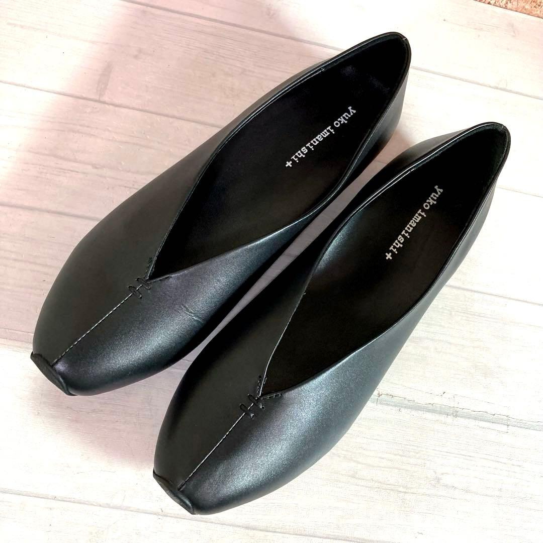 極美品□yuko imanishi+□フラットシューズ✨Vカット セレモニー
