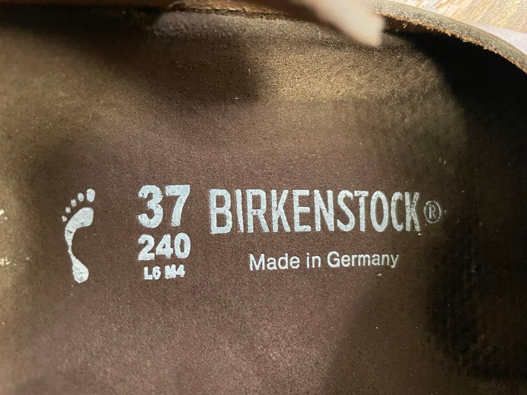 ビルケンシュトック 37 24.0 ティッケル ストラップ レザー 黒