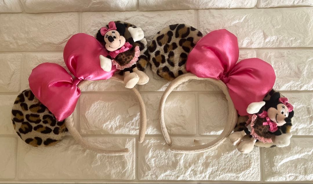 ディズニー ランド カチューシャ ミニー ヒョウ柄 レオパード 2個