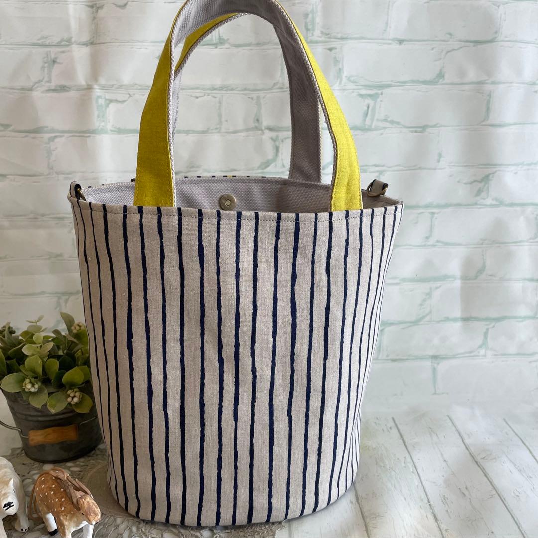 ハンドメイド バケツトートバッグ ミナペルホネン swing 386