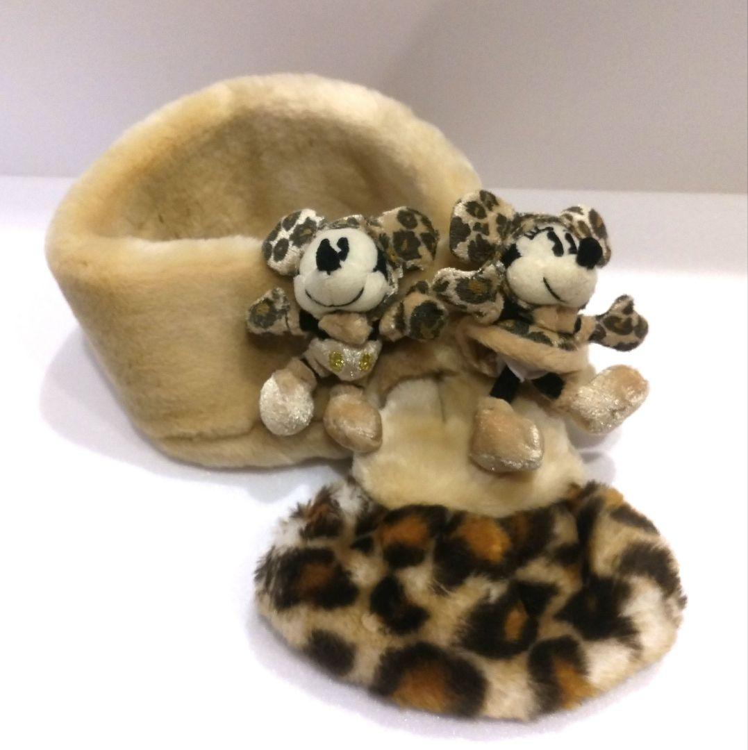 ディズニー リゾート ミッキー ミニー マフラー ヒョウ柄 豹柄