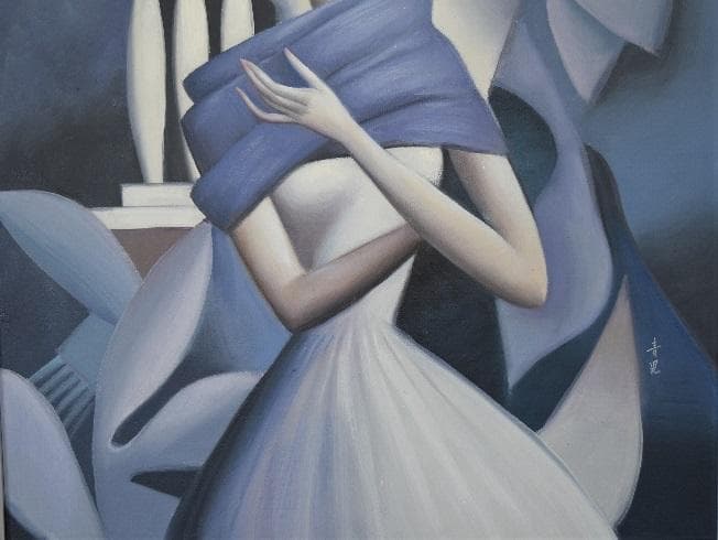 20世紀・日本の洋画家・二科展ドン 東郷青児 肉筆油彩色 - メルカリ