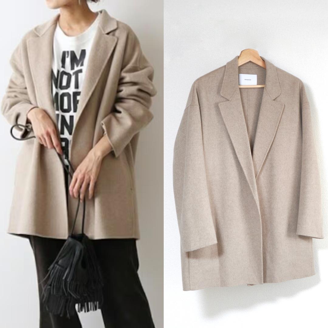 FRAMeWORK リバー ショートコートベージュ フレームワーク - メルカリ