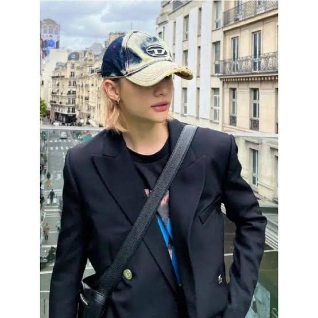 DIESEL ディーゼル デニム ロゴ キャップチェウォン ヒョンジン - メルカリ