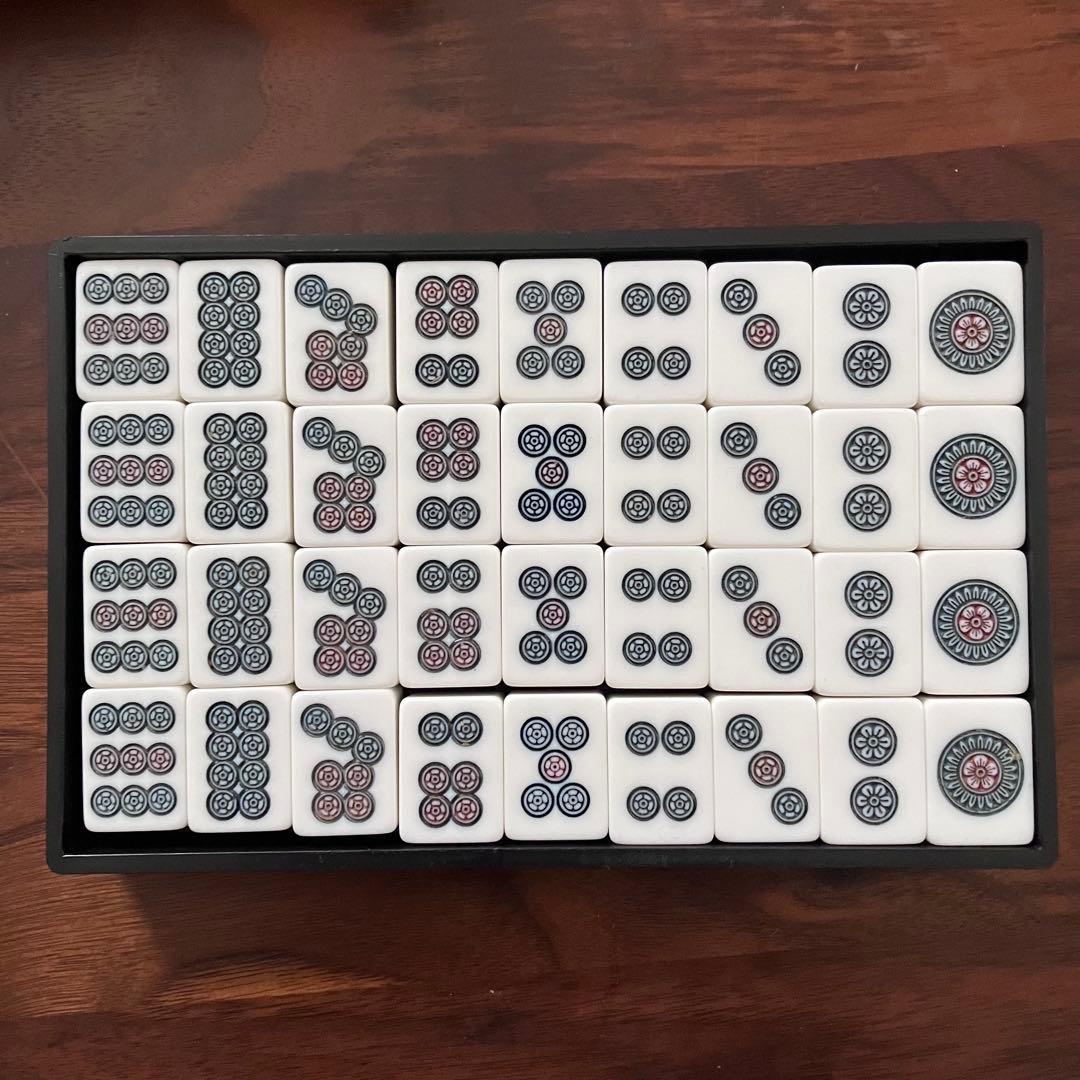 重量2.2kg高級麻雀牌 夢のスーパー特選牌 大洋化学 ユリア樹脂 背面