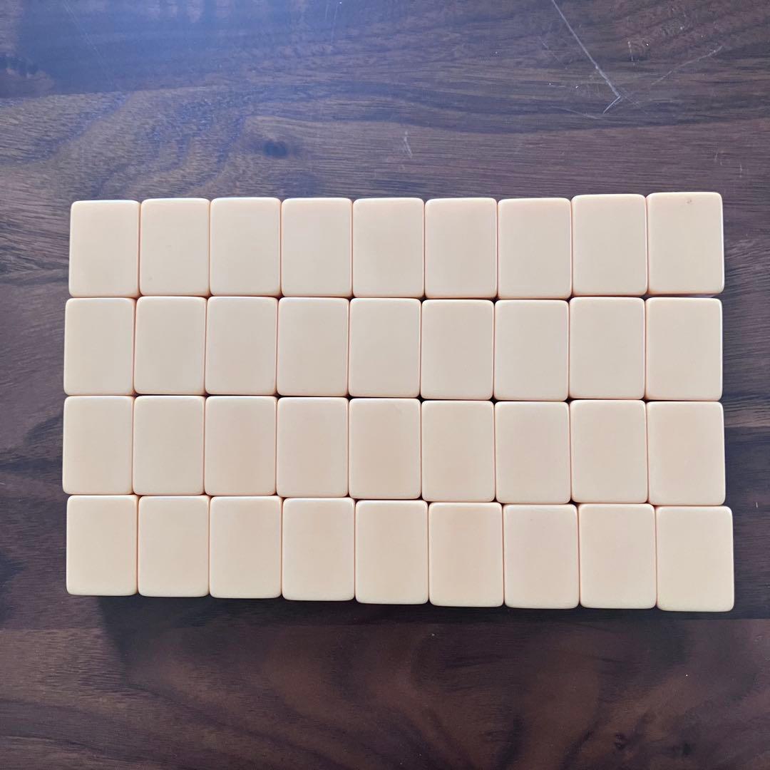 重量2.2kg高級麻雀牌 夢のスーパー特選牌 大洋化学 ユリア樹脂 背面