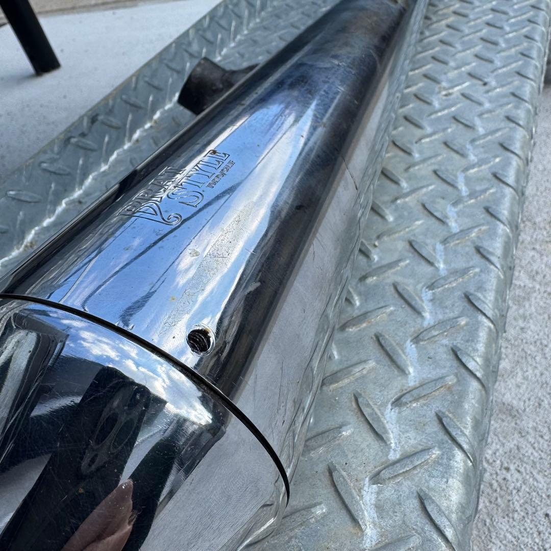 希少 ブラットスタイル スリップオン SR400用 ブラケット付き 送料込