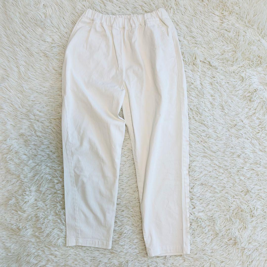 近年 かぐれ コットンストレッチイージーパンツ ホワイト - メルカリ