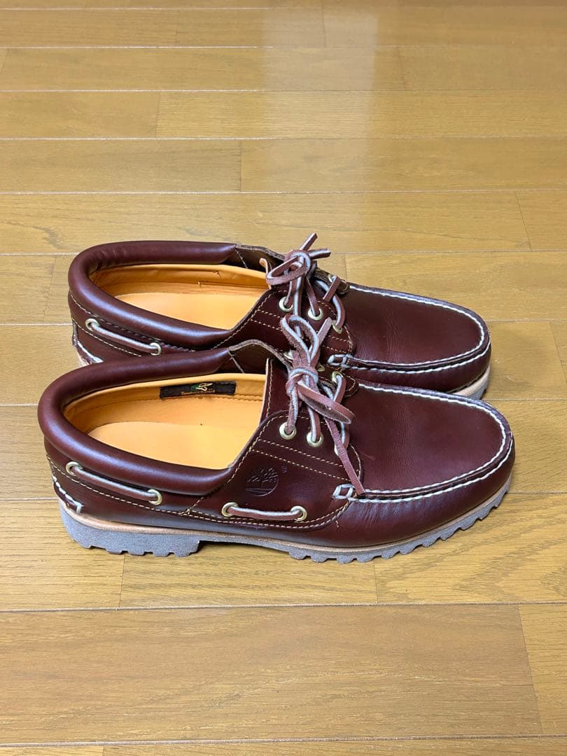 ティンバーランド スリーアイ バーガンディ7.5(25.5cm) 美品