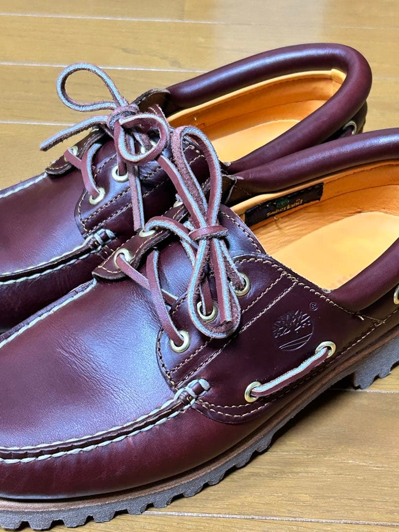 ティンバーランド スリーアイ バーガンディ7.5(25.5cm) 美品