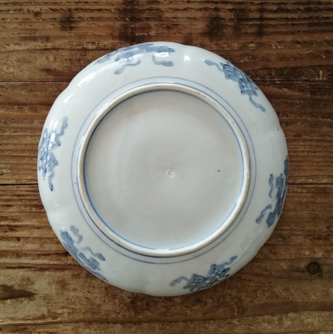 古伊万里 色絵 ふくら雀と鳳凰 輪花縁 七寸皿 2客 - メルカリ