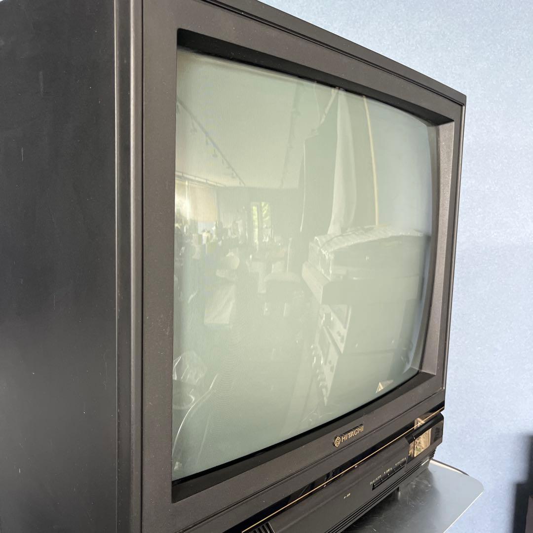 昭和レトロ 日立 カラーテレビ 21型 C21-M1 89年製 通電.動作OK - メルカリ