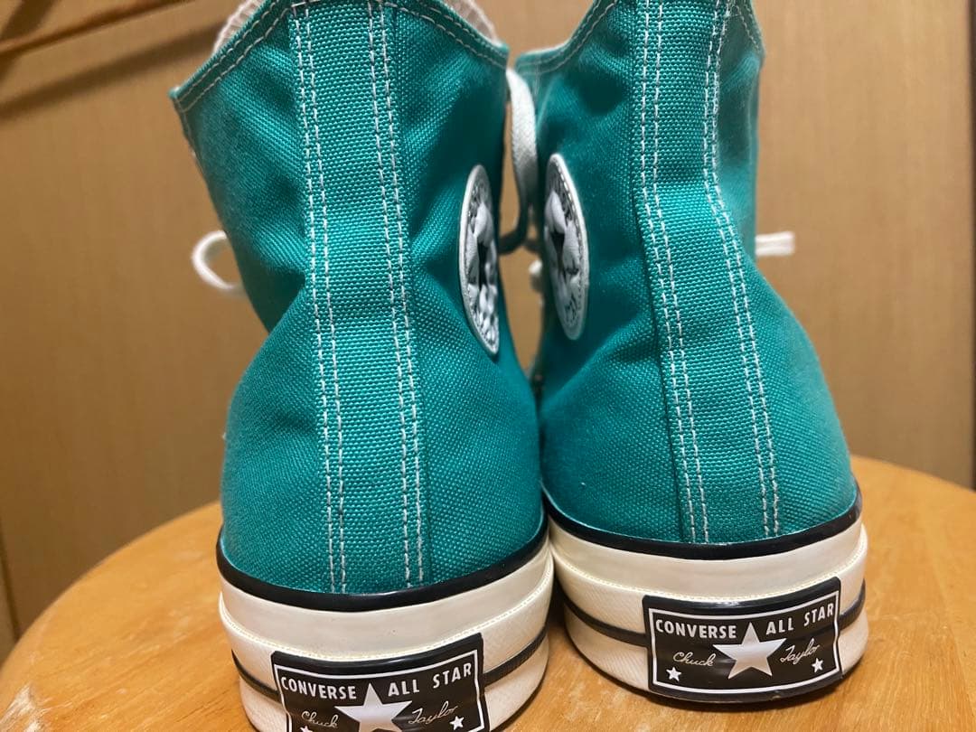 美品 コンバースチャックテイラーCT70 コートグリーン ハイカット27.0