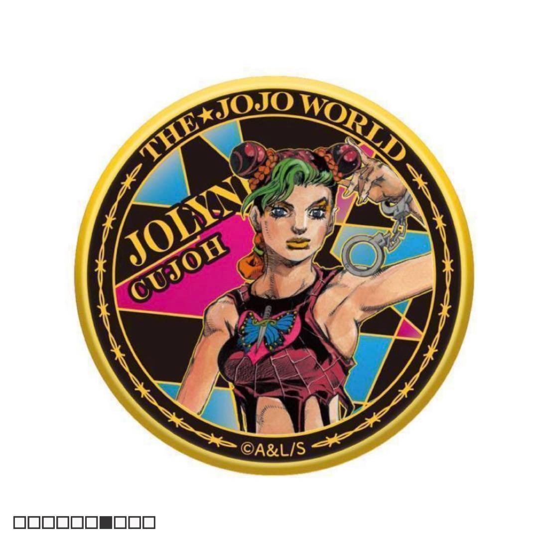 ジョジョの奇妙な冒険 荒木飛呂彦描き下ろし 24金メッキ缶バッジ 空条