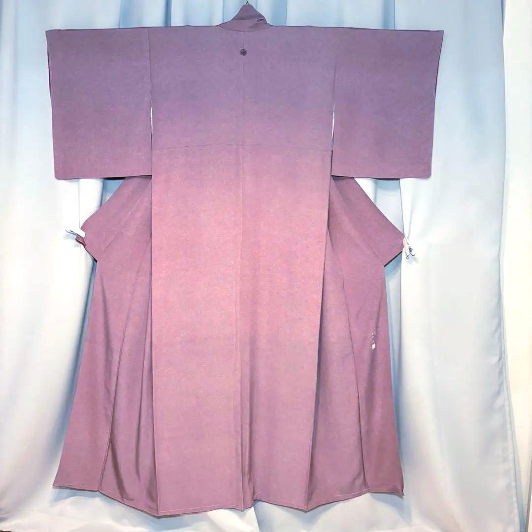 正絹 鮫小紋 江戸小紋 袷 作家 しつけ 未着用 紋付 フルセット フ9996