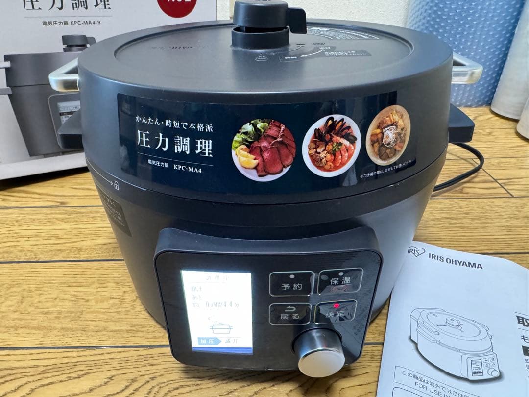 美品使用少ない アイリスオーヤマ 4L 電気圧力鍋 4.0L KPC-MA4