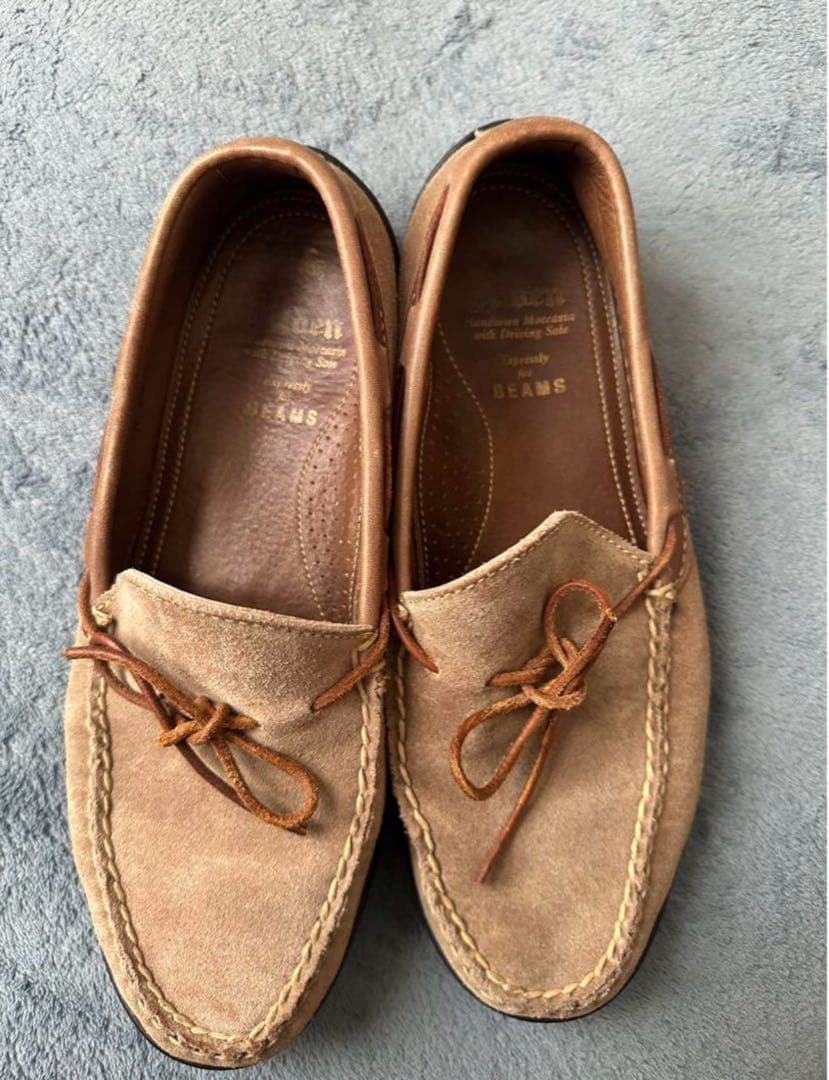 良品】Alden ビームス別注 81/2 M153スエード モカシン ベージュ