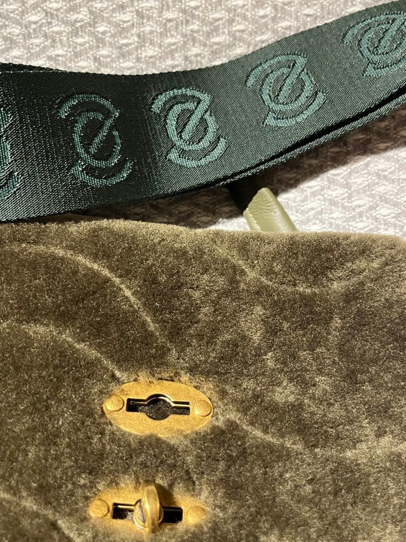 ZANELLATO オリーブグリーン ファー ショルダーバッグ