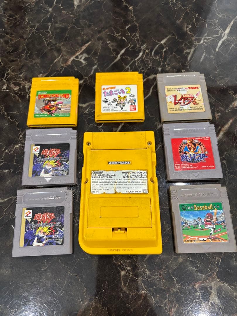 ゲームボーイ ポケット イエロー 本体 + ゲームソフト 7本セット