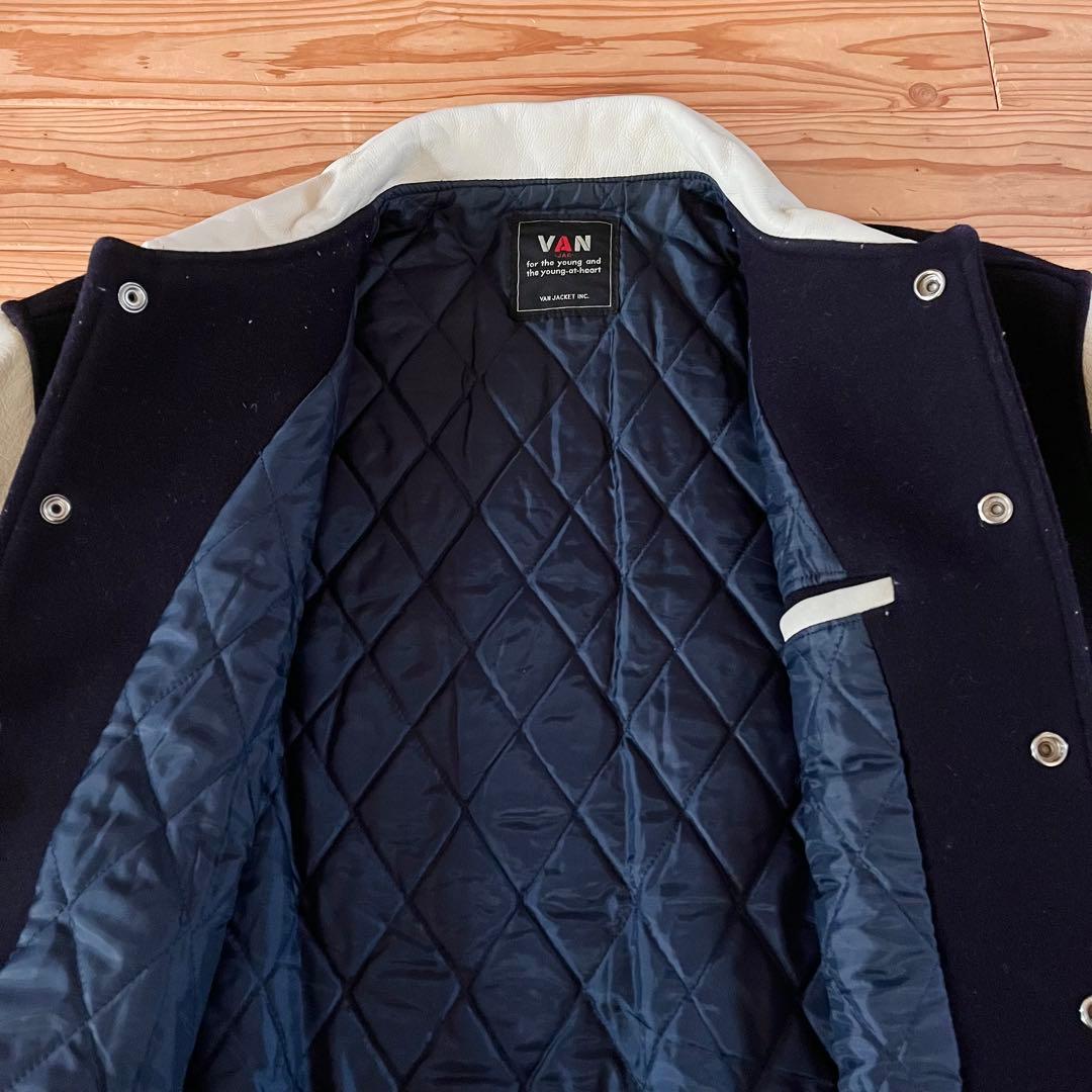 VAN JAC スタジャン ネイビー ヴァンジャケット 古着 L - メルカリ