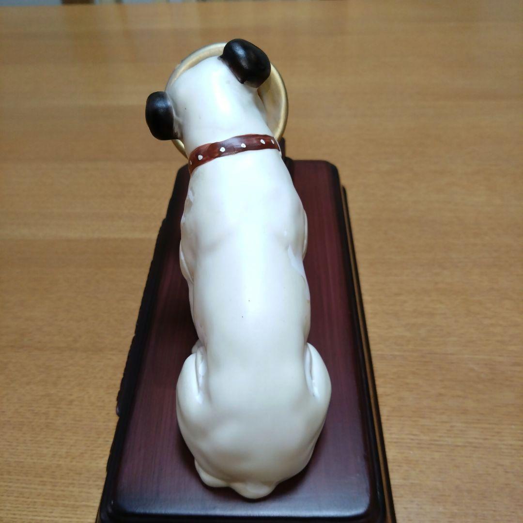 昭和レトロ】◇ビクター犬◇蓄音機とニッパー台座付◇陶器製◇超稀少