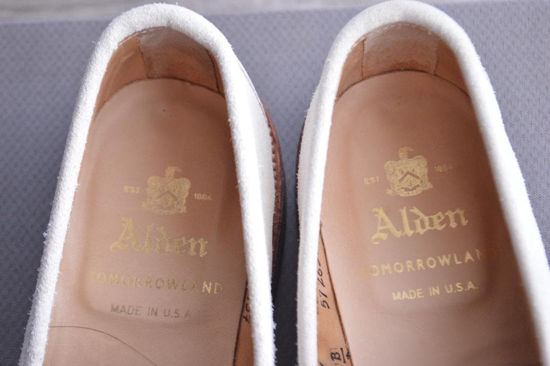 着用数回 ALDEN ビットローファー 7D ホワイト オールデン - メルカリ