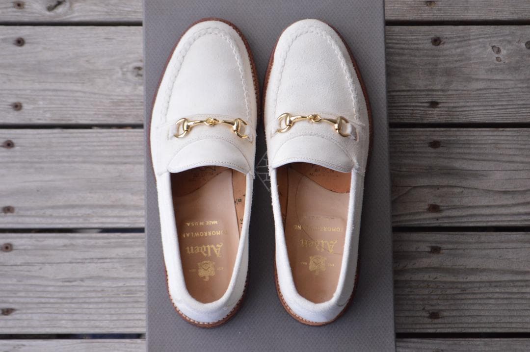 着用数回 ALDEN ビットローファー 7D ホワイト オールデン - メルカリ