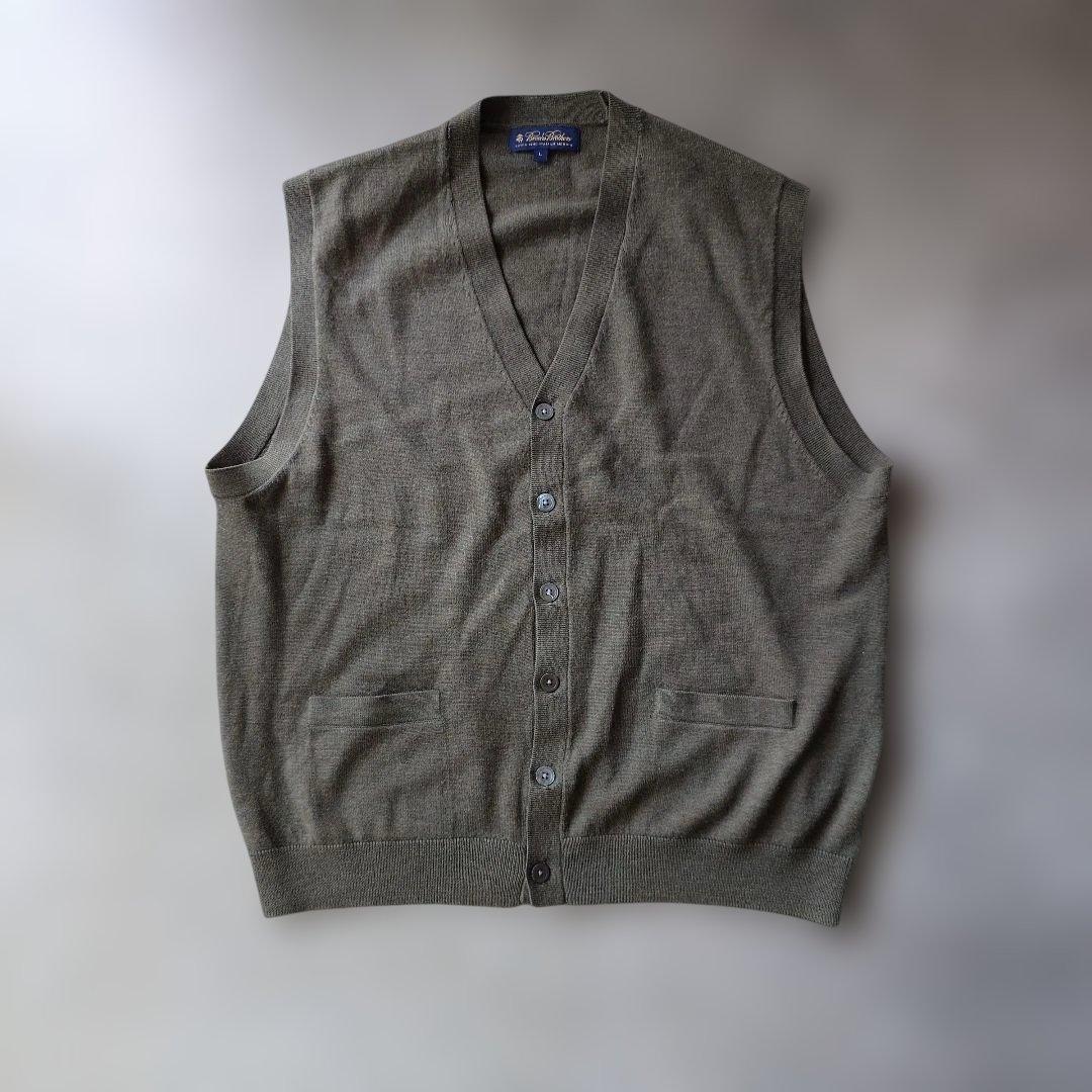 ブルックスブラザーズ イタリア製メリノウールニットベスト L - メルカリ