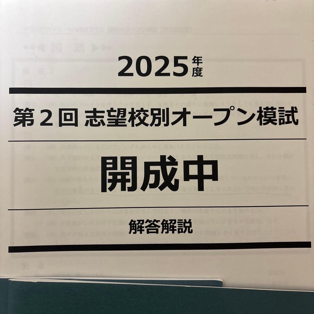 週末限定値下げ】早稲アカ 2025年度 第2回 志望校別オープン模試 開成