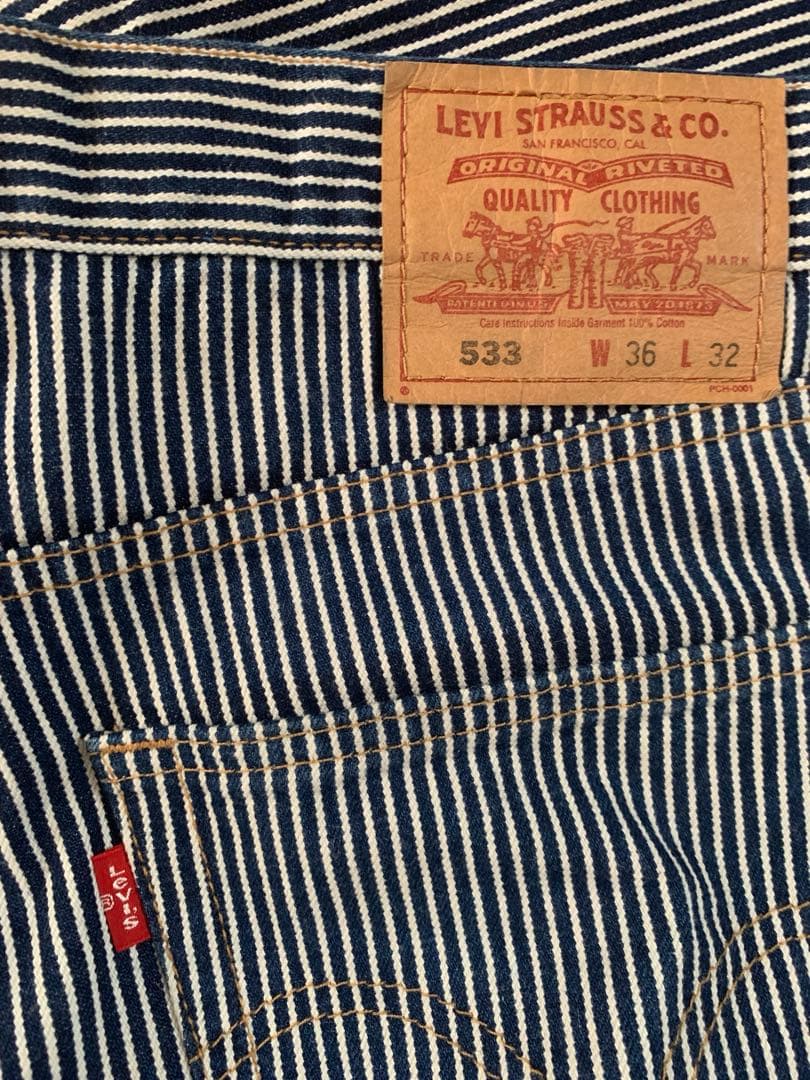 リーバイス533 ヒッコリーデニム w36 - メルカリ