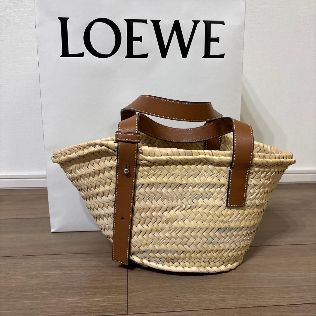 LOEWE かごバッグ ベージュ ブラウン