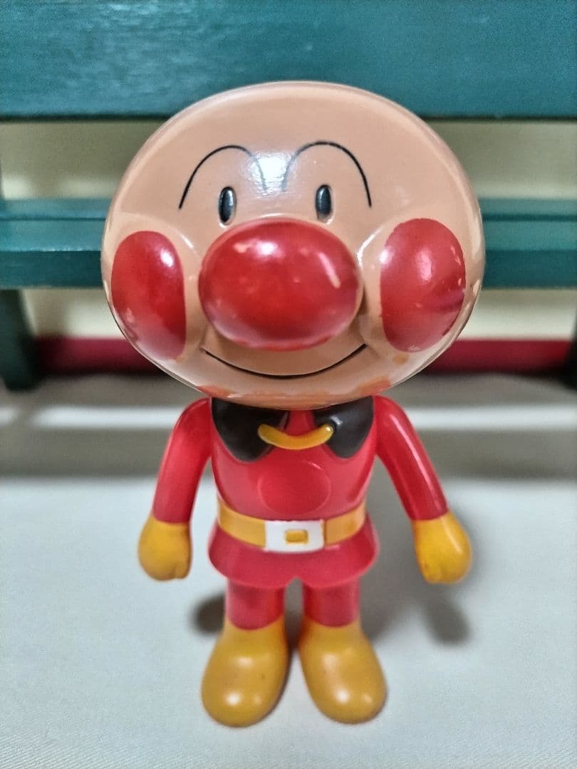 アンパンマン ソフビ 人形 バンダイ 日本製 1988年 初期 【マント欠品