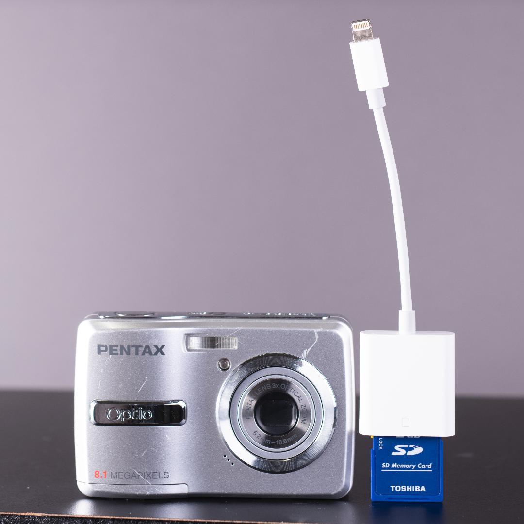 スマホ転送】単三電池で動く！PENTAX optio E40 コンデジ - メルカリ