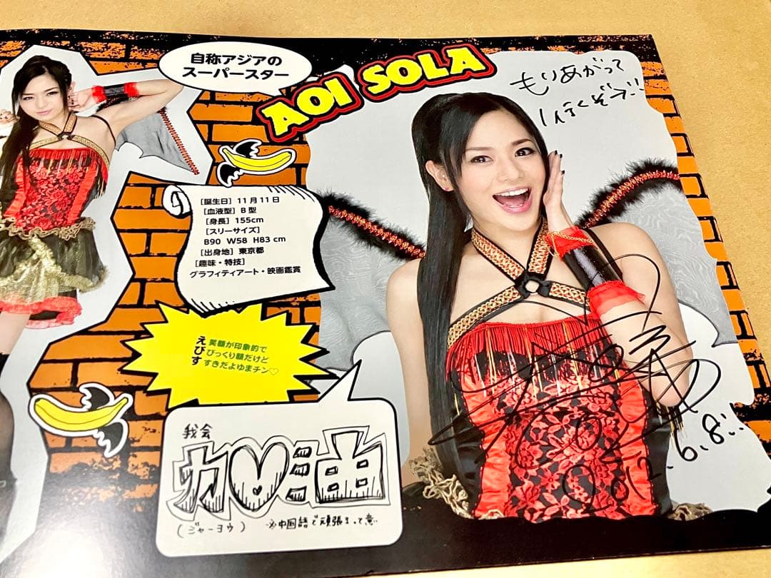 恵比寿マスカッツ 直筆サイン入り パンフレット Rio 吉沢明歩 蒼井そら