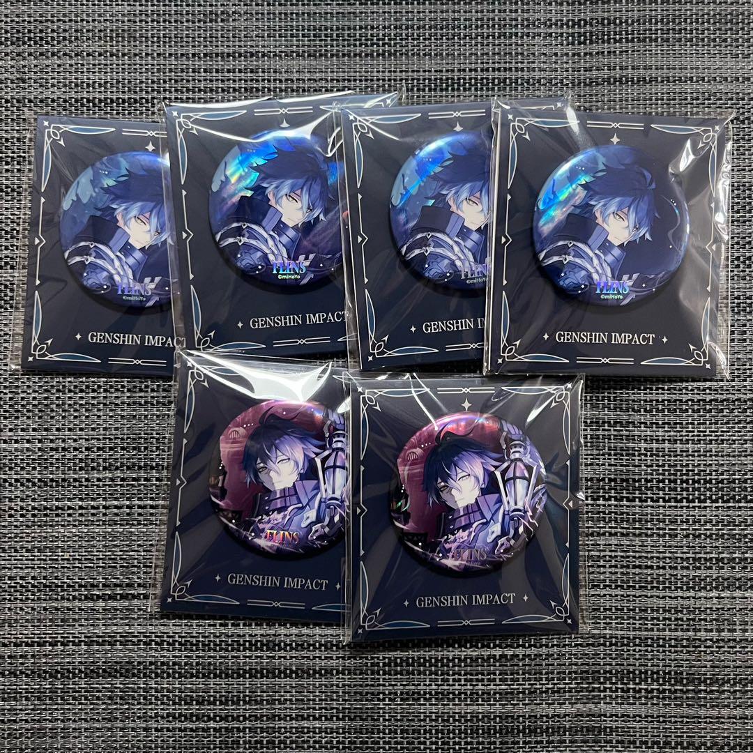 公式正規品 フリンズ 缶バッジ 6点 原神 キービジュアル 立ち絵 空月の