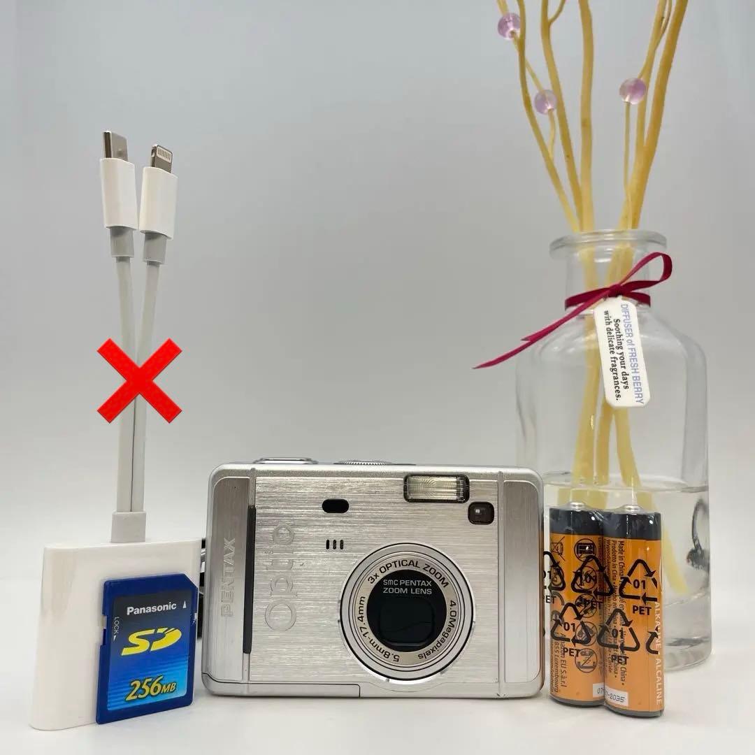 動作確認済✨PENTAX Optio S40✨スマホ転送OK 単三電池 可愛い