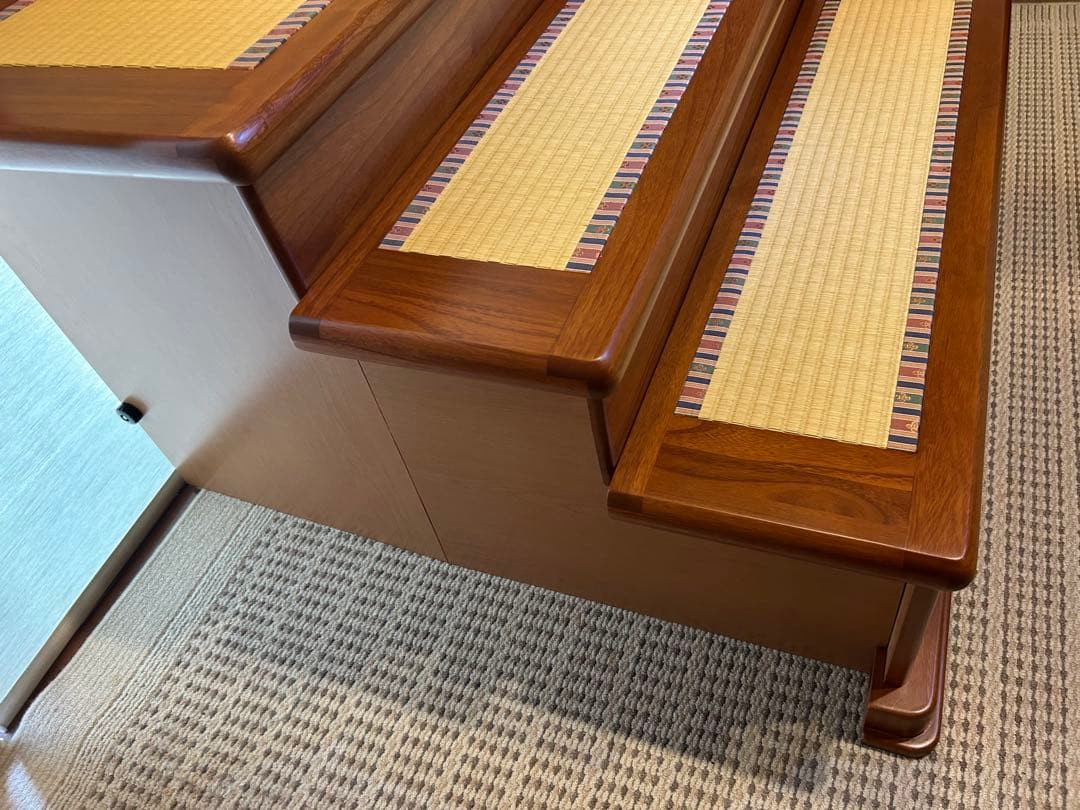 あゆな様専用 桐製 三段ひな壇 春日三段 梅柄屏風セット