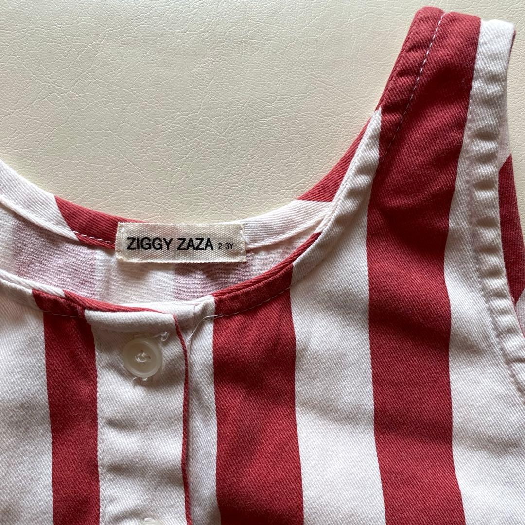 ZIGGY ZAZA skipper jumpsuit stripe 2-3y - メルカリ