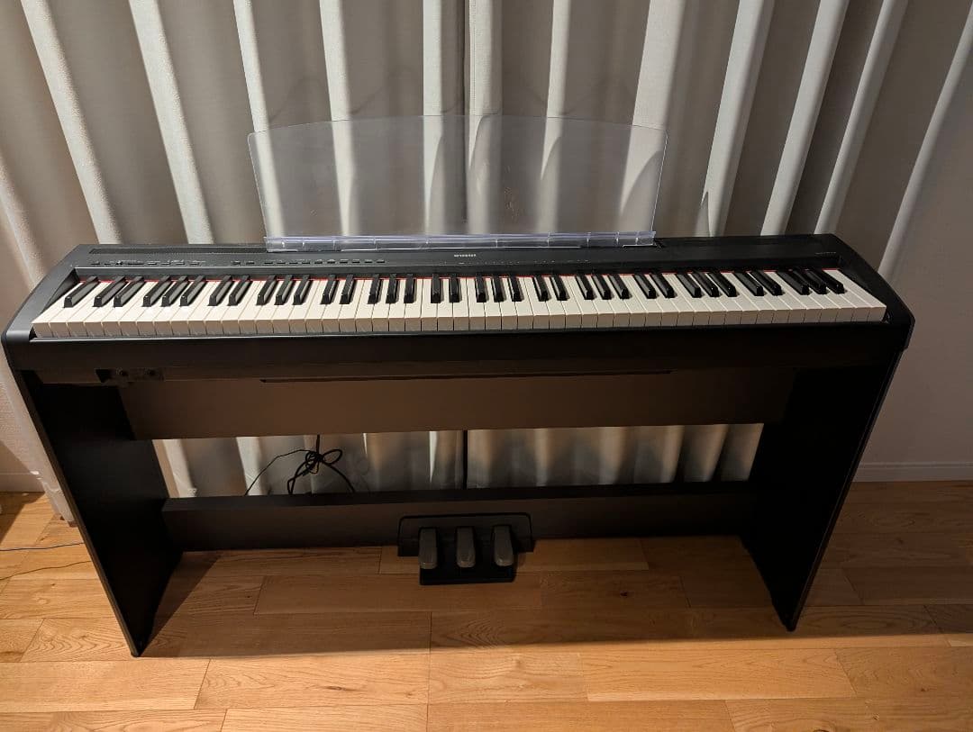YAMAHA　ヤマハ　P-95B　88鍵　電子ピアノ　台・ペダル・アダプタ付き 新製品】 YAMAHA P-145BT ブラック 電子ピアノ 88鍵盤 専用スタンド