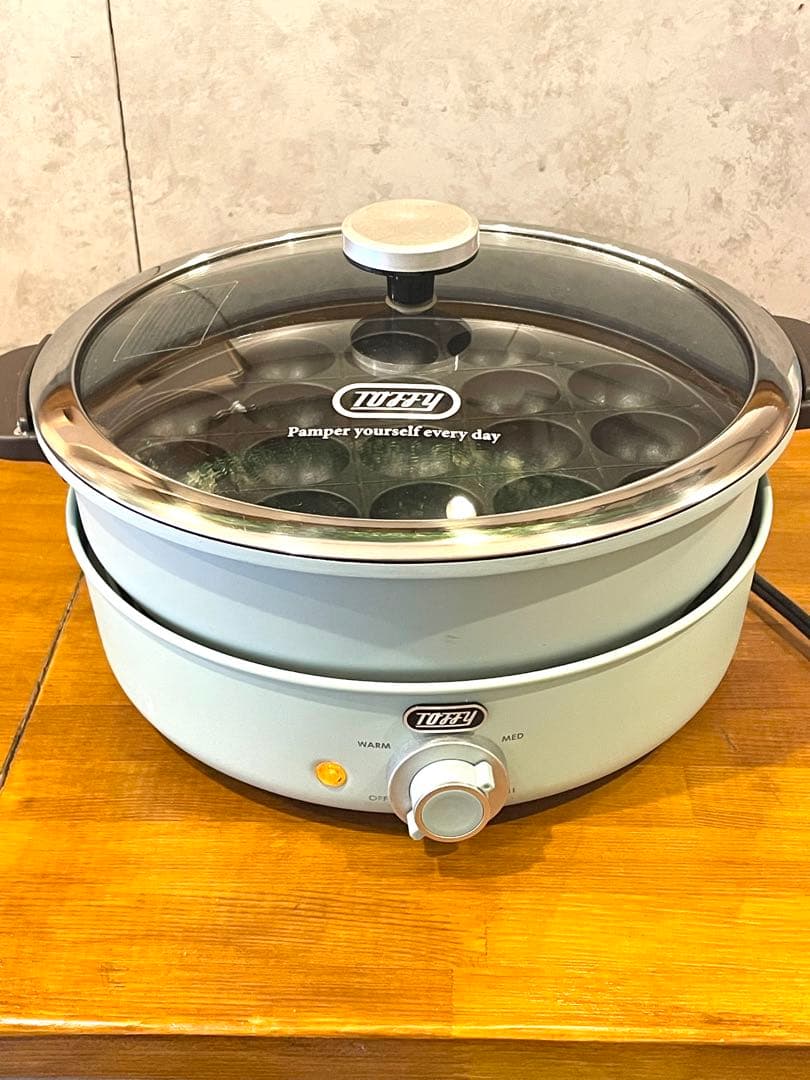 【TOFFY】電気グリル鍋 たこ焼き器 取扱説明書・箱付き TOFFY トフィー 電気グリル鍋 3Way たこ焼きプレート 内鍋付き - LIFE