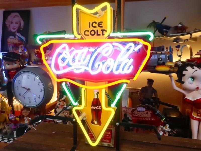 爆レア★コカコーラ ネオンサイン アロー インテリア ダイナー ガレージ 爆レア☆コカコーラ ネオンサイン アロー インテリア ダイナー ガレージ