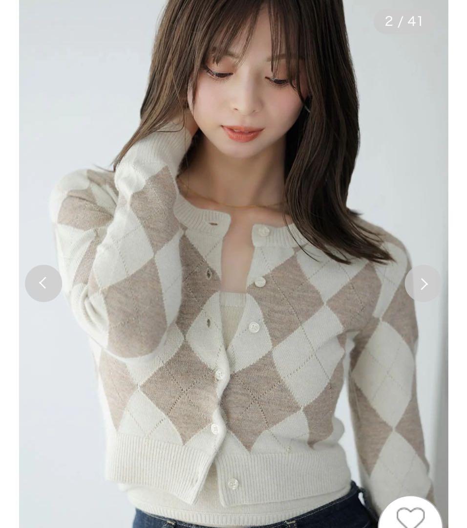 snidel スナイデル アーガイルニットアンサンブル アーガイルニットアンサンブル(ニット)｜トップス｜SNIDEL(スナイデル