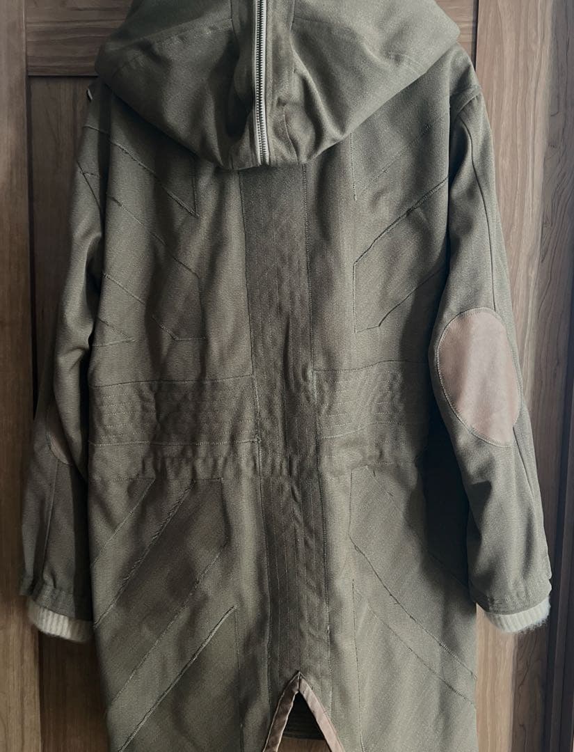 FAKE LONDON モッズコート ウール✖︎カシミア レザー肘パッチ