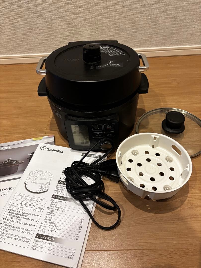 【美品・ほぼ未使用】アイリスオーヤマ 電気圧力鍋 2.2L