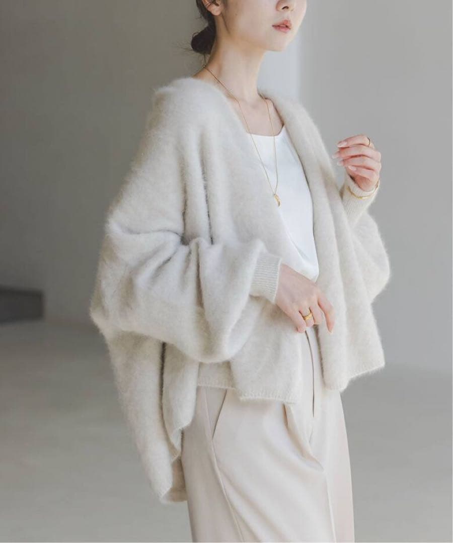 25AW新作☆NOBLEノーブルFOX/Caファーニットカーディガン FOX/Caファーニットカーディガン（カーディガン）｜NOBLE（ノーブル