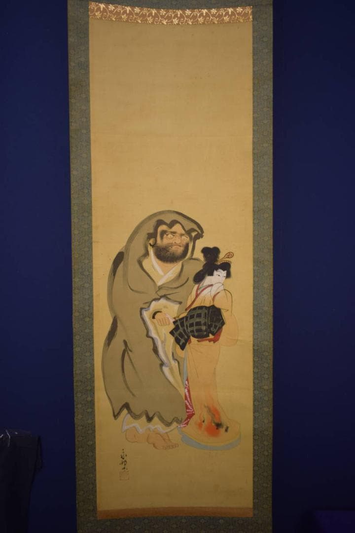 真作/橋本永邦/美人達磨図/布袋屋掛軸HI-641 - メルカリ