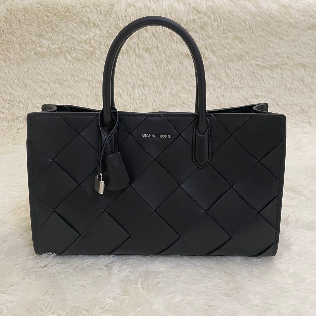 新品未使用 マイケルコース2wayショルダーバッグ レザー ブラック 小泉今日子