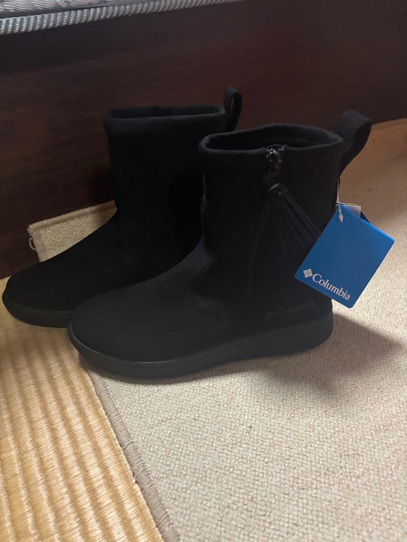 Columbia ブラック タッセルブーツ COLUMBIA SAPLAND IV WP OMNI-HEAT INFINITY Black（コロンビア サップ