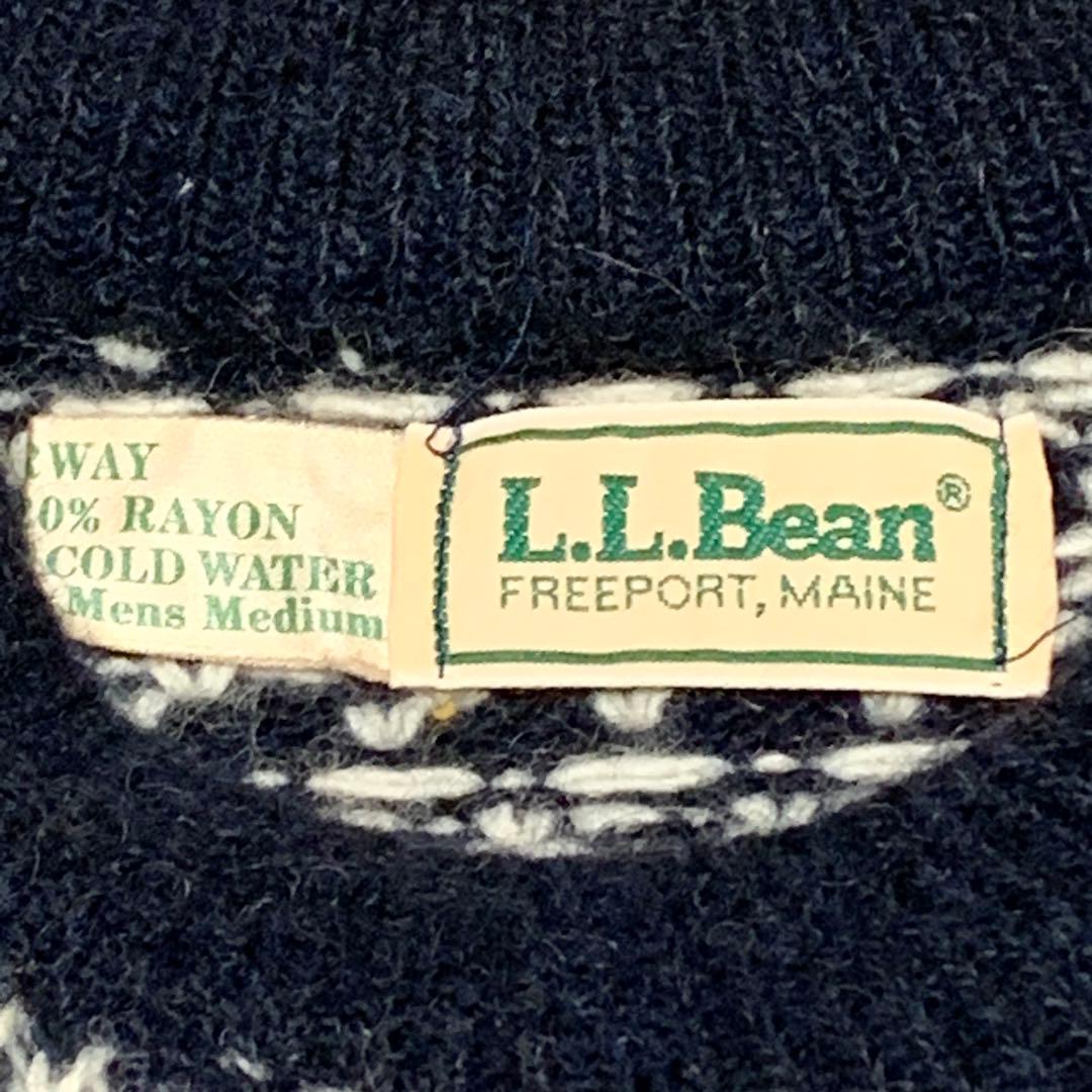80s ‼️L.L.Bean エルエルビーン バーズアイセーター ウールニット